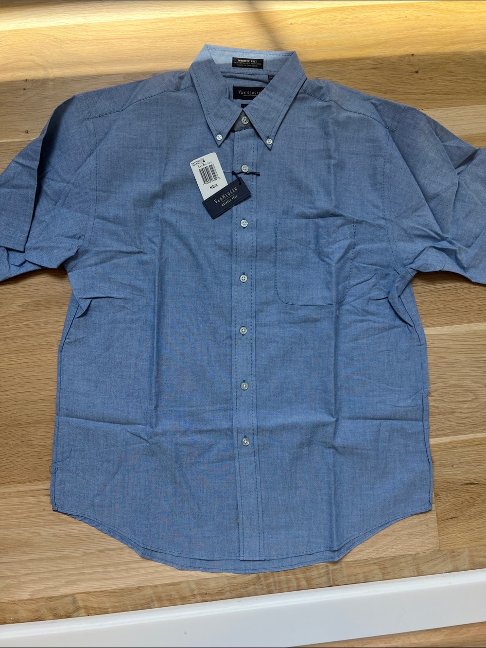 Van Heusen Light Blue Short Sleeve Button-Down Shirt